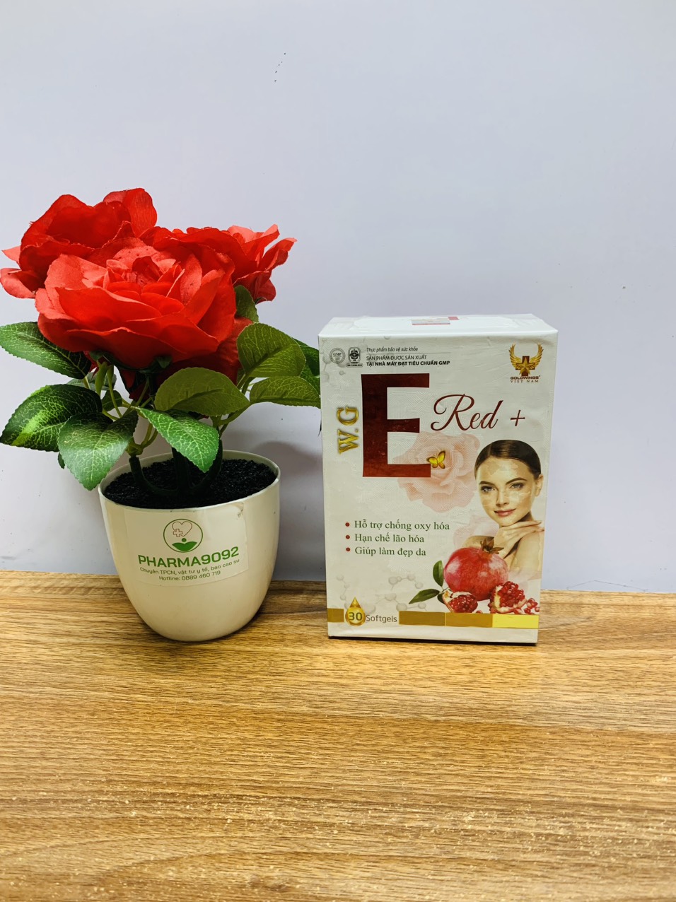 Vitamin E Red(Lọ 30 viên) Hỗ trợ chống oxy hóa hạn chế lão hóa giúp làm đẹp da