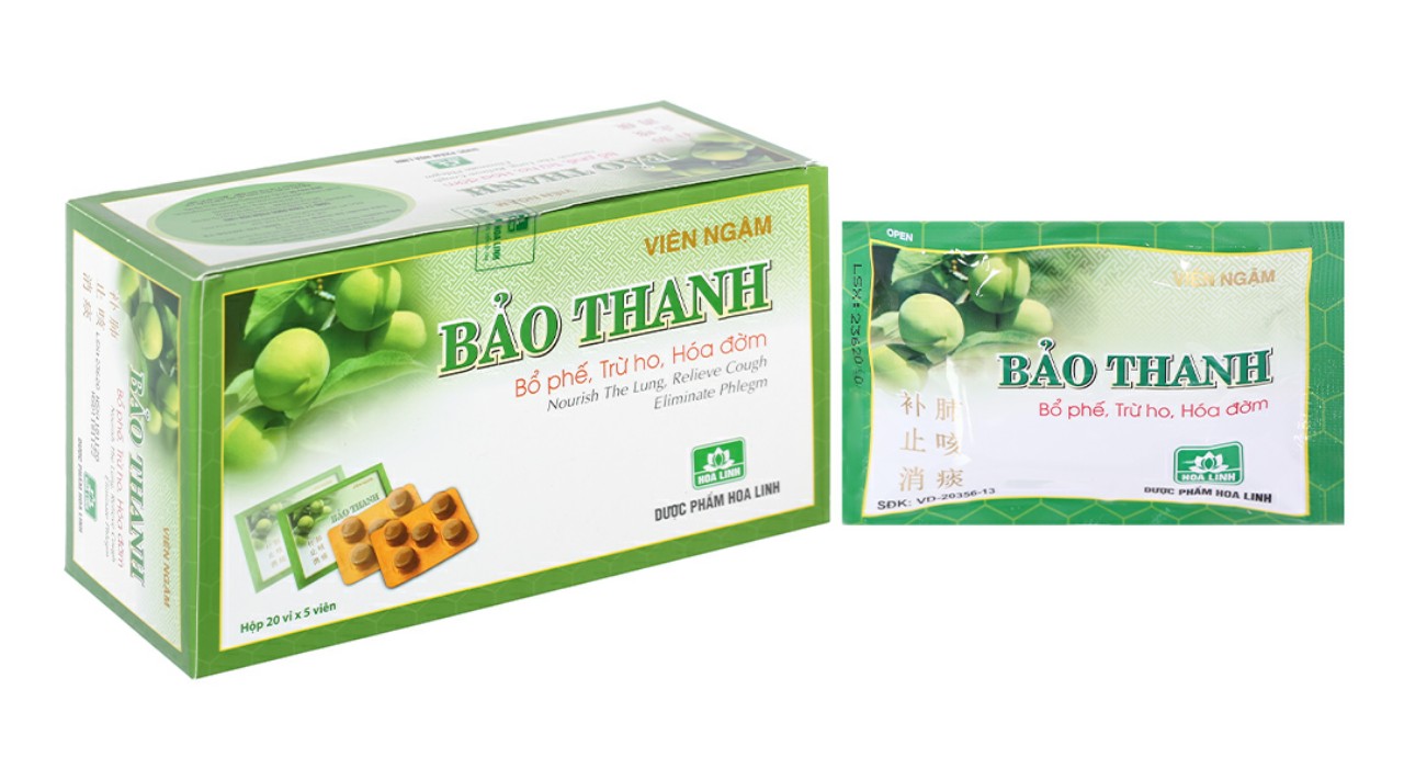 Viên ngậm Bảo Thanh trị ho, bổ phế