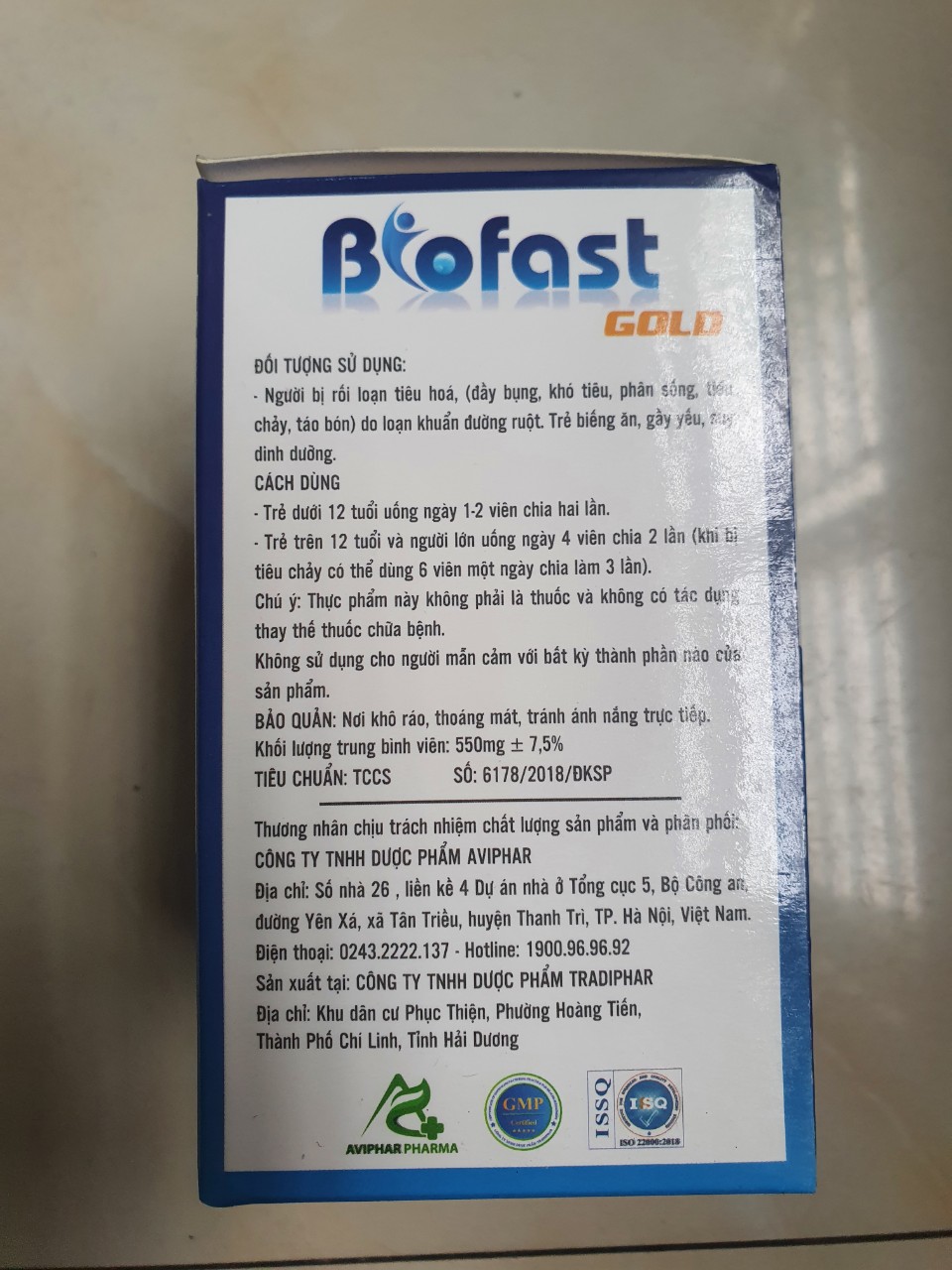 Men vi sinh Biofast ( Hỗ trợ duy trì hệ vi sinh đường ruột, rối loạn tiêu hóa)