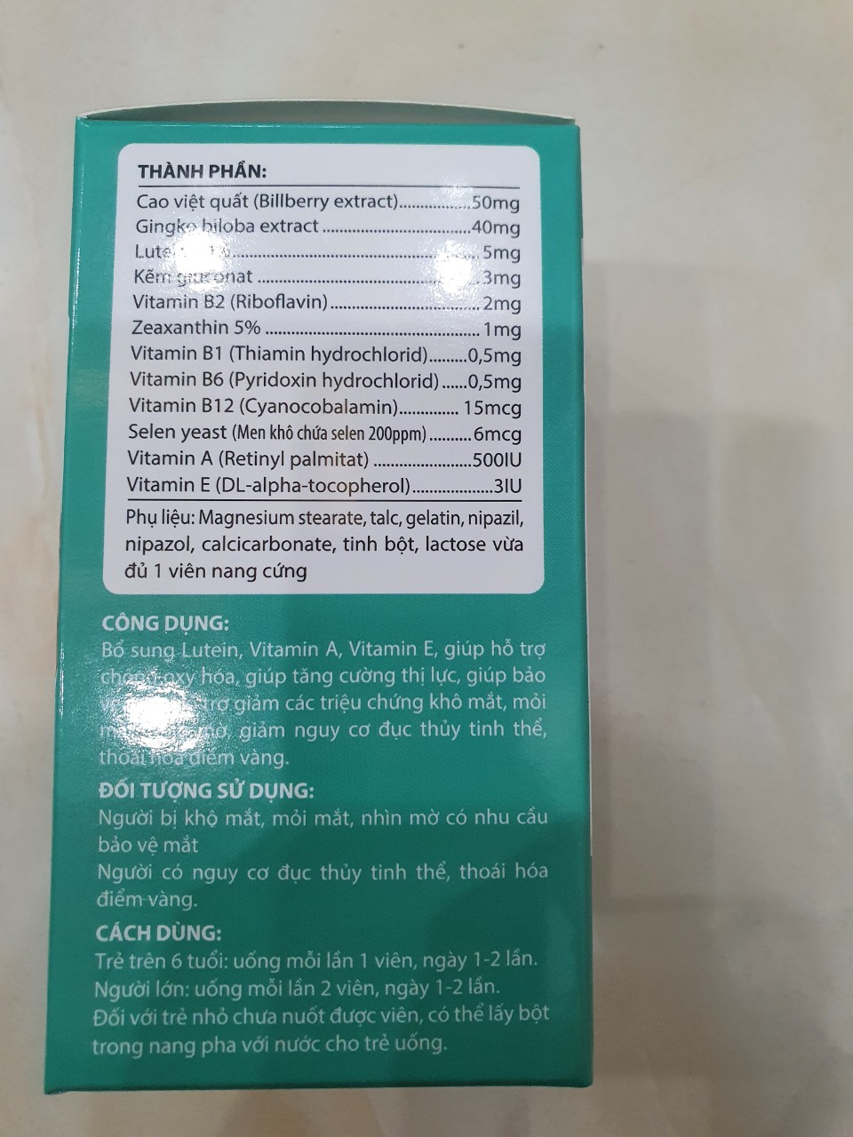 VIÊN SÁNG MẮT EYEVIMAX. Bổ sung các dưỡng chất hỗ trợ tăng cường thị lực cho mắt.Hỗ trợ làm giảm nguy cơ suy giảm thị lực