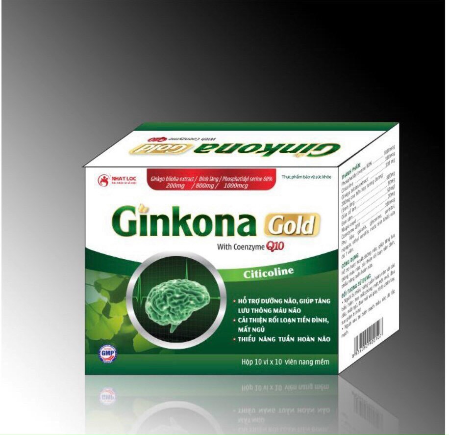 BỔ NÃO GINKONA GOLD.  Bổ sung dưỡng chất cho não, tăng cường tuần hoàn, phòng ngừa tai biến mạch máu não.