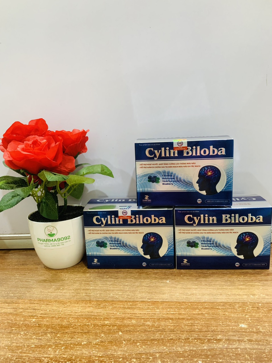 Bổ não CYLIN BILOBA. Hỗ trợ hoạt huyết, giúp tăng cường lưu thông máu não. Hỗ trợ giảm các biểu hiện của thiểu năng tuần hoàn não, giảm di chứng sau tai biến mạch máu não do tắc mạch.