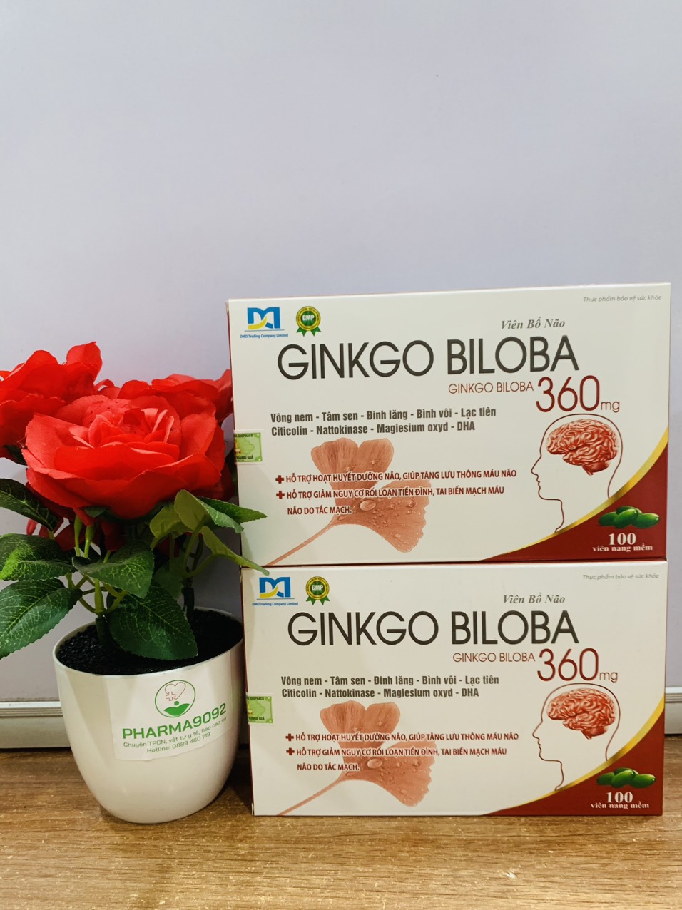 Bổ não GINKGO BILOBA. Hỗ trợ hoạt huyết dưỡng não, giúp tăng lưu thông máu não, hỗ trọ giảm nguy cơ rối loạn tiền đình, tai biến mạch máu não do tắc mạch.