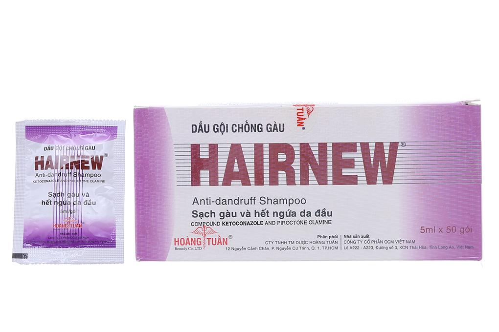 Dầu gội Hairnew giảm ngứa da đầu hộp 50 gói x 5ml