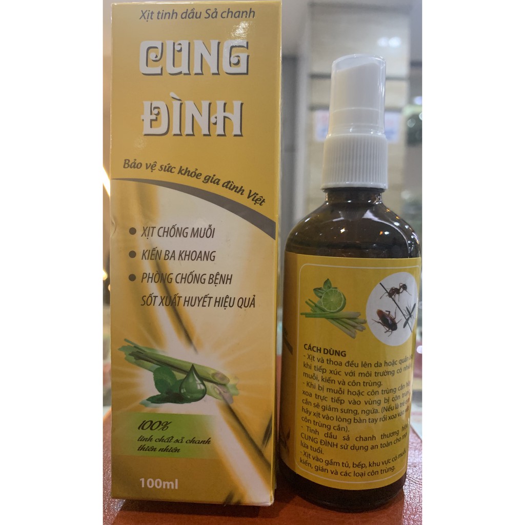 Xịt tinh dầu xả chanh CUNG ĐÌNH