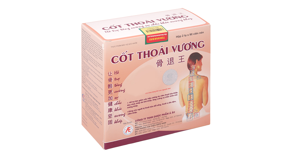 Cốt Thoái Vương giảm đau xương khớp hộp 2 chai 90 viên