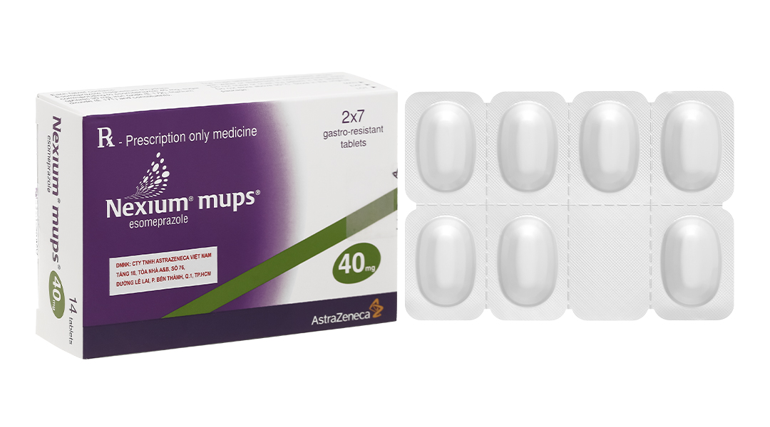 Nexium Mups 40mg trị trào ngược dạ dày, thực quản