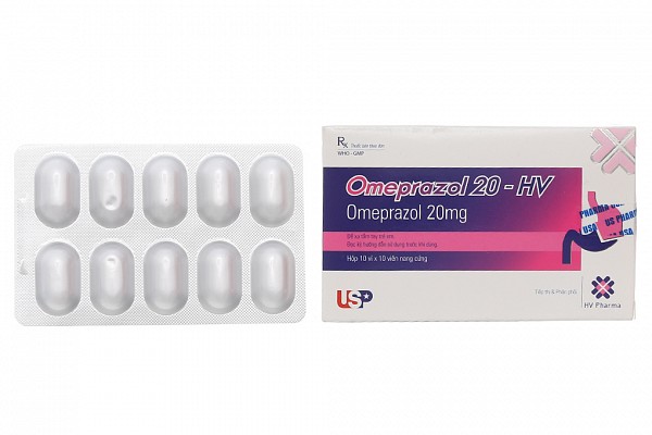Omeprazol 20-HV trị trào ngược dạ dày, thực quản