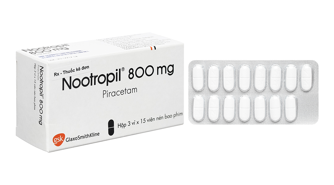 Nootropil 800mg trị chóng mặt, rung giật cơ, giảm trí nhớ