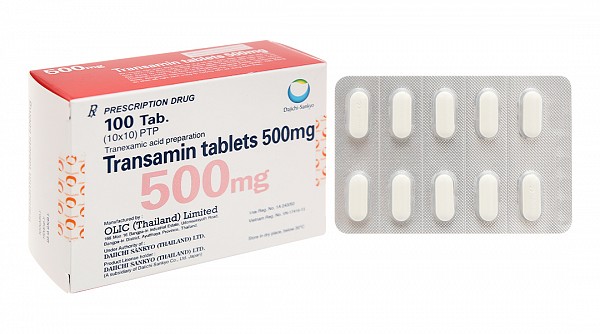 Transamin Tablets 500mg trị chảy máu do tăng tiêu firin