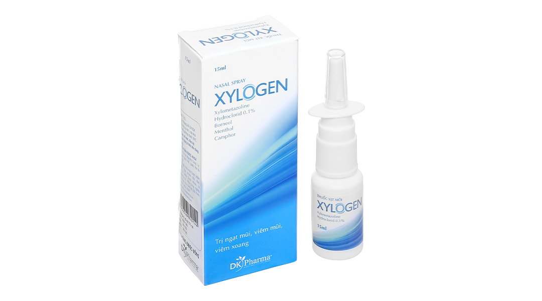 Xịt mũi Xylogen 0.1% trị nghẹt mũi, sổ mũi chai 15ml