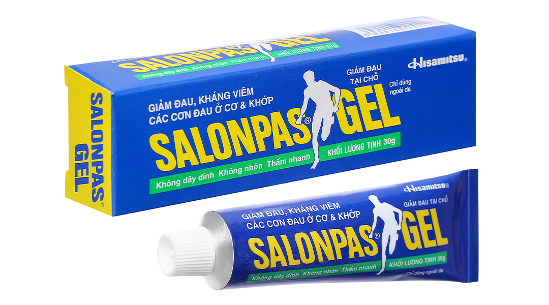 Gel bôi Salonpas Gel giảm đau, kháng viêm cơ và khớp tuýp 30g