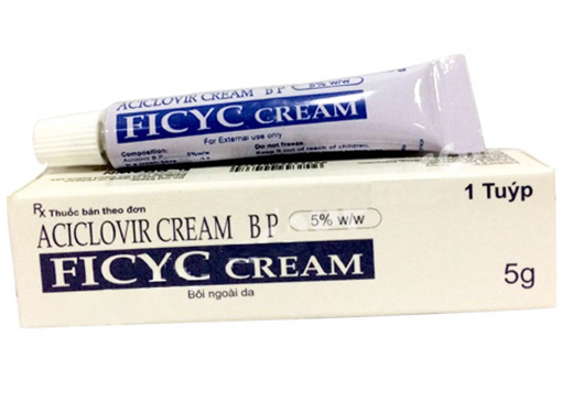 Thuốc điều trị da liễu Ficyc cream ACYCLOVIR hộp 1 tuýp 5g