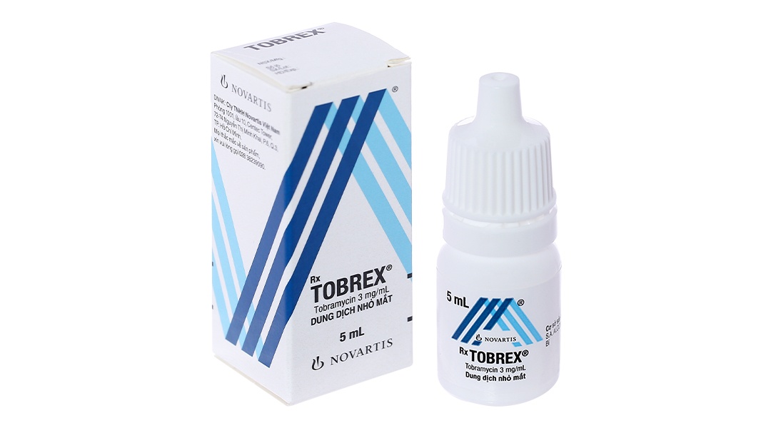 Dung dịch nhỏ mắt Tobrex 0.3% trị nhiễm trùng nhãn cầu