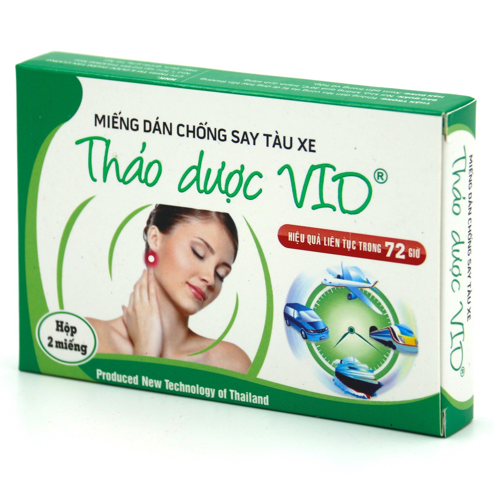 Miếng dán chống say tàu xe Thảo dược VIO hộp 2 miếng