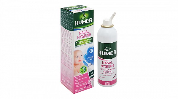 Xịt mũi Humer Nasal Hygiene hỗ trợ giảm & phòng ngừa tay mũi họng cho bé chai 150ml