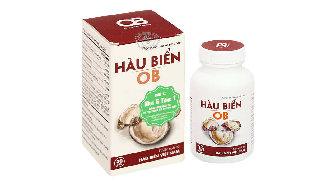 Hàu Biển OB hỗ trợ tăng cường sinh lực, cải thiện sinh lý nam hộp 30 viên