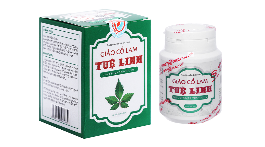 Giảo Cổ Lam Tuệ Linh hỗ trợ giảm mỡ máu, ngừa xơ vữa chai 60 viên