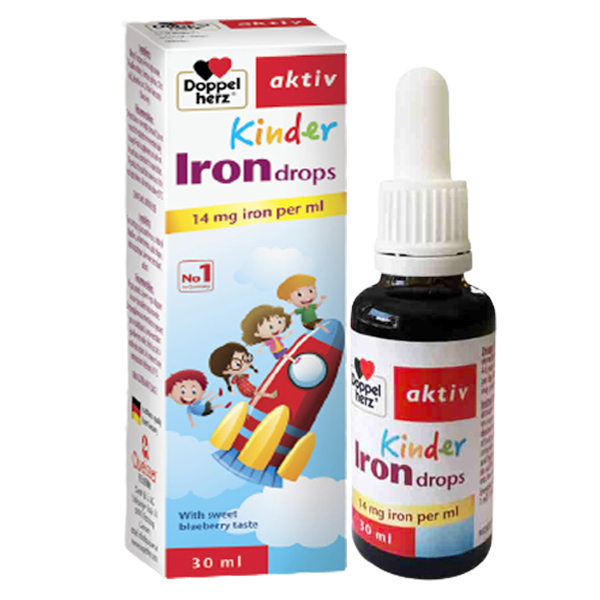 Doppelherz Aktiv Kinder Iron drops. Giảm nguy cơ thiếu máu do thiếu sắt