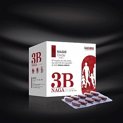 Hỗ trợ giảm đau dây thần kinh ngoại biên 3B NAGA Vitamin B1-B6-B12 hộp 10 vỉ x 10 viên