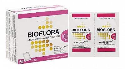 Bột pha hỗn dịch uống Bioflora 100mg ngừa và điều trị tiêu chảy