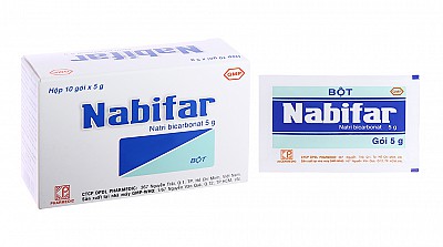 Bột Nabifar 5g vệ sinh phụ khoa, khử mùi hôi nách (10 gói x 5g)