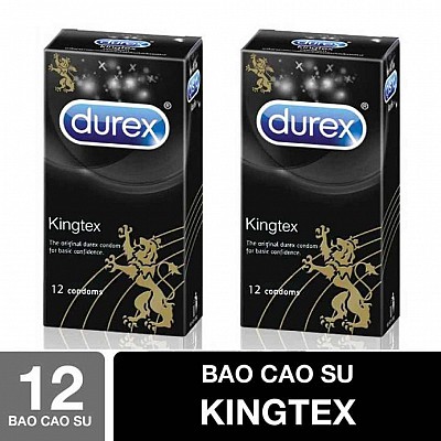 Bao cao su Durex Kingtex ôm sát, vừa vặn mang đến cảm giác tự nhiên (12 cái)