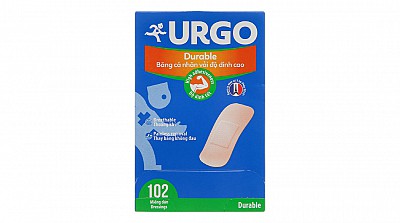 Băng cá nhân vải Urgo Durable (2 x 6cm) hộp 102 miếng