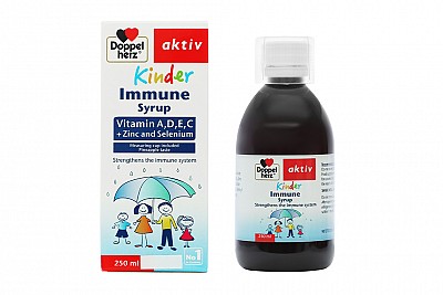 Siro Doppelherz Aktiv Kinder Immune hỗ trợ tăng cường đề kháng chai 250ml