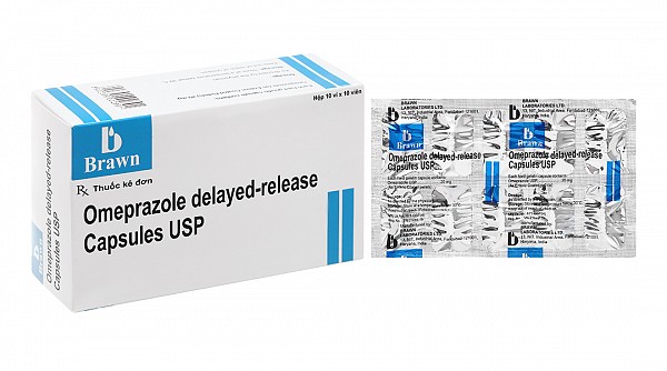 Omeprazole Delayed-Release Capsules USP 20mg trị loét dạ dày, tá tràng