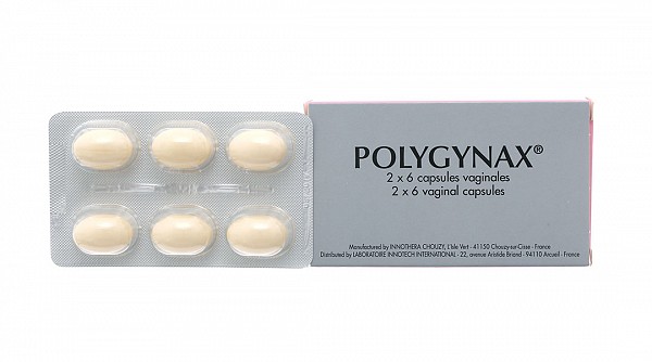 Viên đặt âm đạo Polygynax trị viêm âm dạo, âm hộ (2 vỉ x 6 viên)