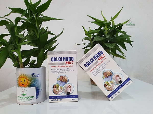 CALCI NANO MK7. Giúp bổ sung canxi, vitamin D3 cho xương và răng chắc khỏe.
