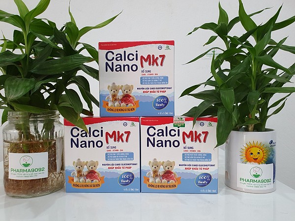 CALCI NANO MK7. Bổ sung canxi, acid amin, vitamin cần thiết hỗ trợ tăng cường hấp thu calci, tăng mật đọ canxi trong xương cho hệ xương răng chắc khỏe.