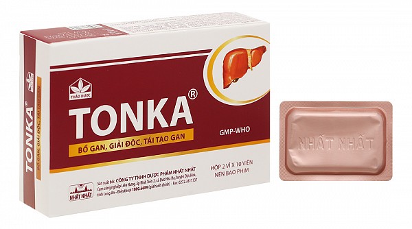 Tonka hỗ trợ điều trị viêm gan B cấp và mạn, bảo vệ và tái tạo gan (2 vỉ x 10 viên)