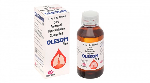 Siro Olesom 30mg/5ml tan đàm trong bệnh lý hô hấp chai 100ml