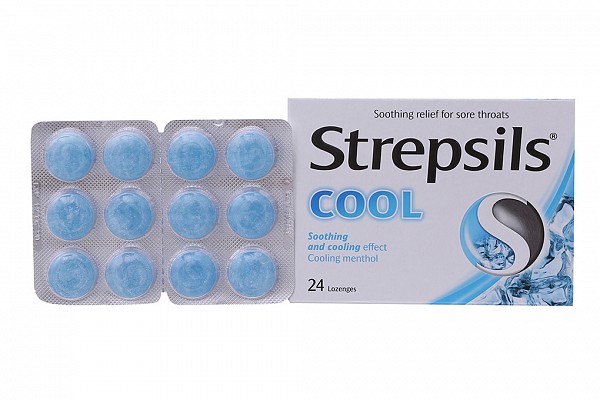 Viên ngậm Strepsils Cool kháng khuẩn, giảm đau họng (2 vỉ x 12 viên)