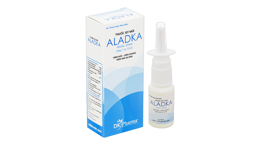 Chi tiết Thuốc xịt mũi Aladka trị viêm mũi, viêm xoang, viêm mũi dị ứng lọ 15ml