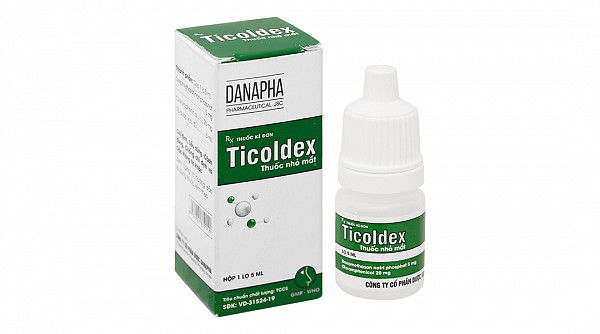 Dung dịch nhỏ mắt Ticoldex trị viêm mắt, nhiễm khuẩn mắt lọ 5ml