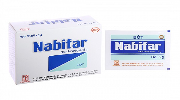 Bột Nabifar 5g vệ sinh phụ khoa, khử mùi hôi nách (10 gói x 5g)