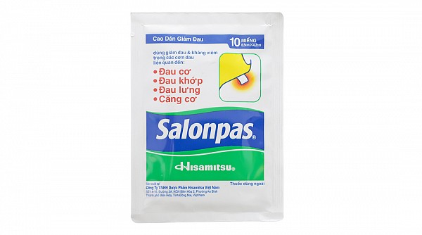 Cao dán Salonpas giúp giảm đau, kháng viêm