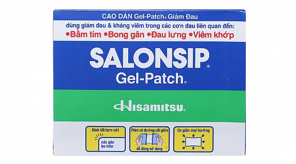 Cao dán Salonsip Gel-Patch giảm đau, kháng viêm cơ khớp