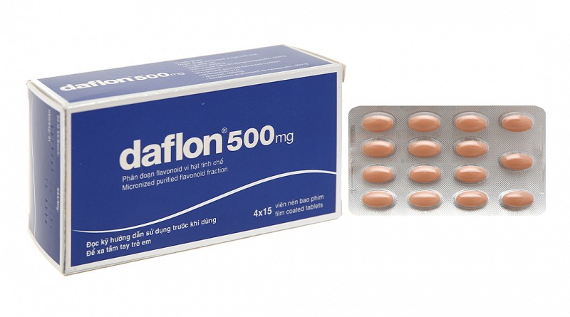 Daflon 500mg trị trĩ, suy giãn tĩnh mạch