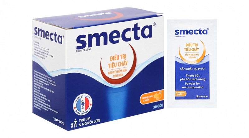Bột pha hỗn dịch uống Smecta 3g trị các triệu chứng tiêu chảy cấp