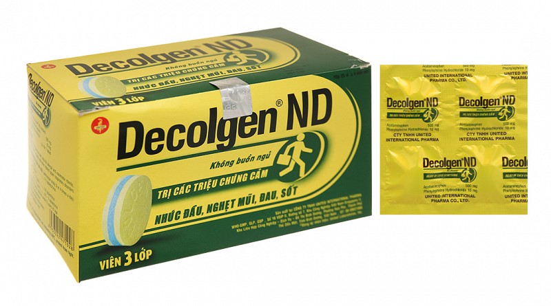 Decolgen ND trị triệu chứng cảm thông thường, viêm mũi dị ứng (25 vỉ x 4 viên)