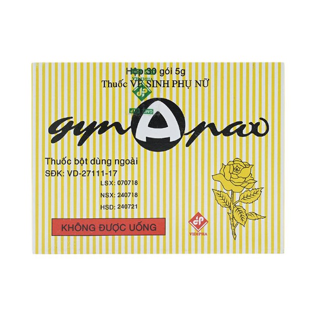Thuốc vệ sinh phụ nữ Gynapax Vidipha vệ sinh niêm mạc phụ khoa (30 gói x 5g)